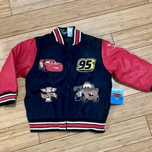 NWT Disney Cars Kids Jacket - Red and Black